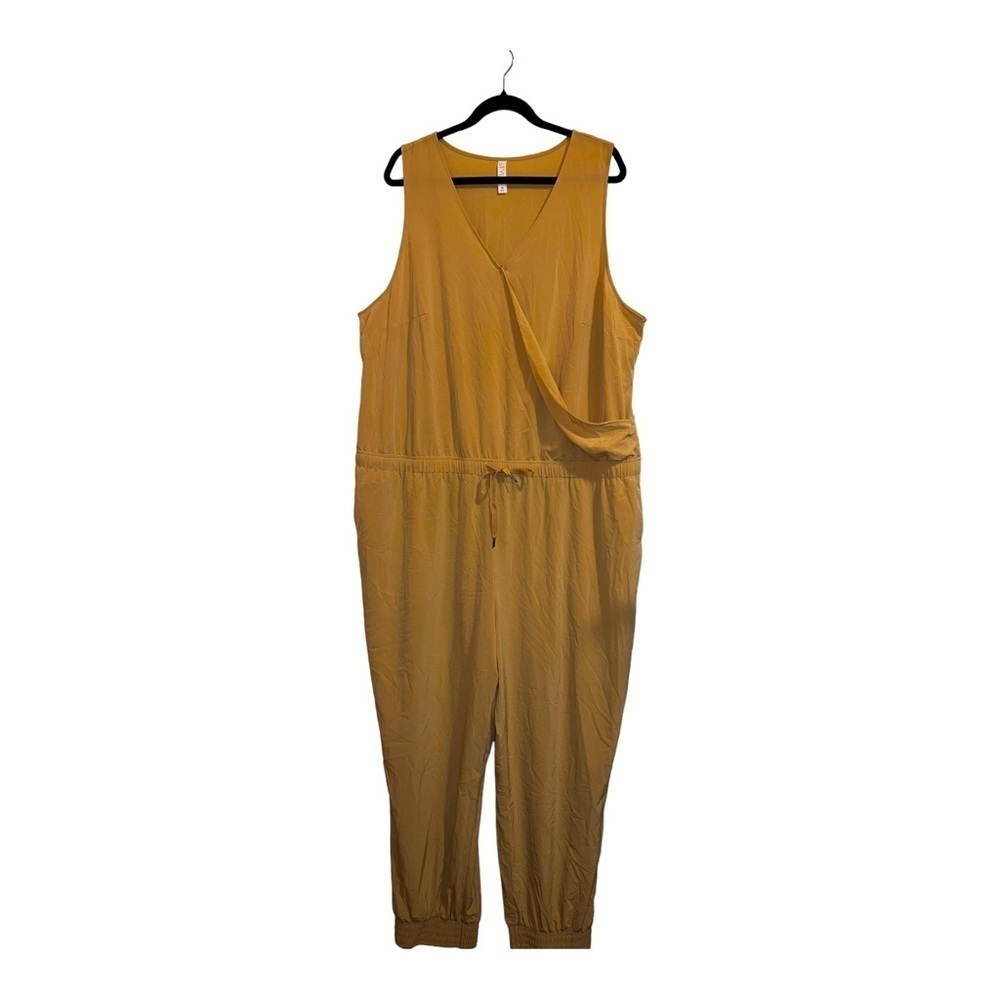 NWOT STYLUS Womens Stretch Elastic Waist Sleeveless V-Neck Jumpsuit Sz 2X
